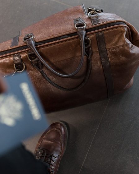 bolsa de couro para viagem