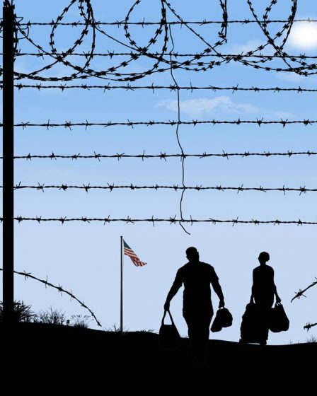 imigrantes atravessando fronteiras
