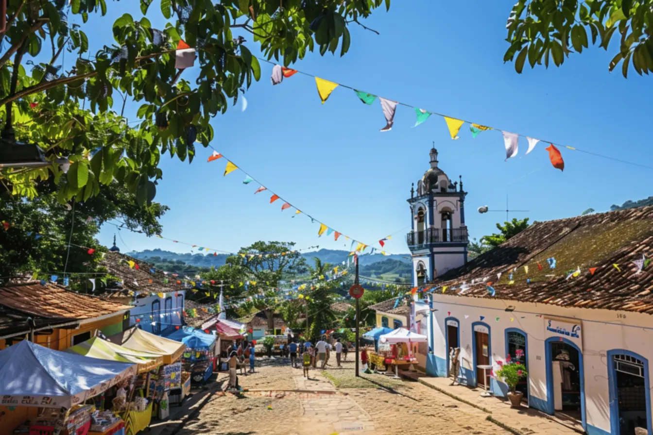 Praça da Matriz em Santa Cruz de Minas