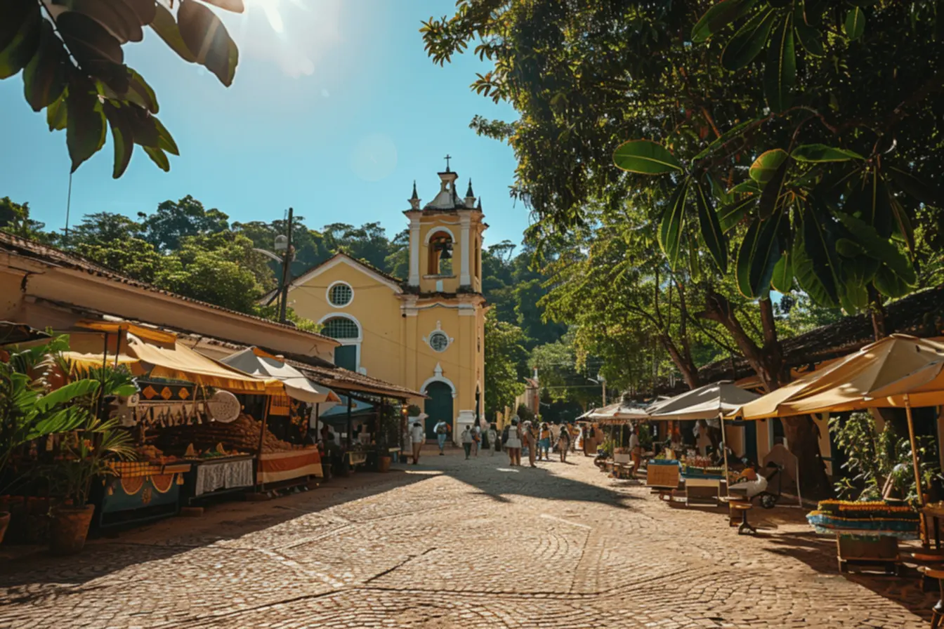 Praça Central e o ambiente local em Avelinópolis - GO