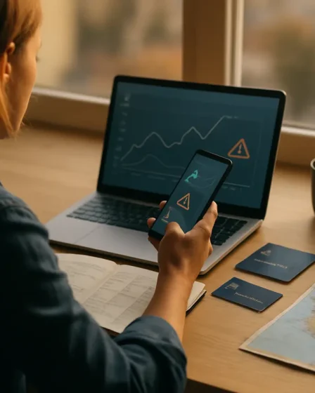 planejar passagens baratas feriados 2026 Viajante concentrado planejando passagens aéreas para feriados 2026 com laptop smartphone caderno e passaporte
