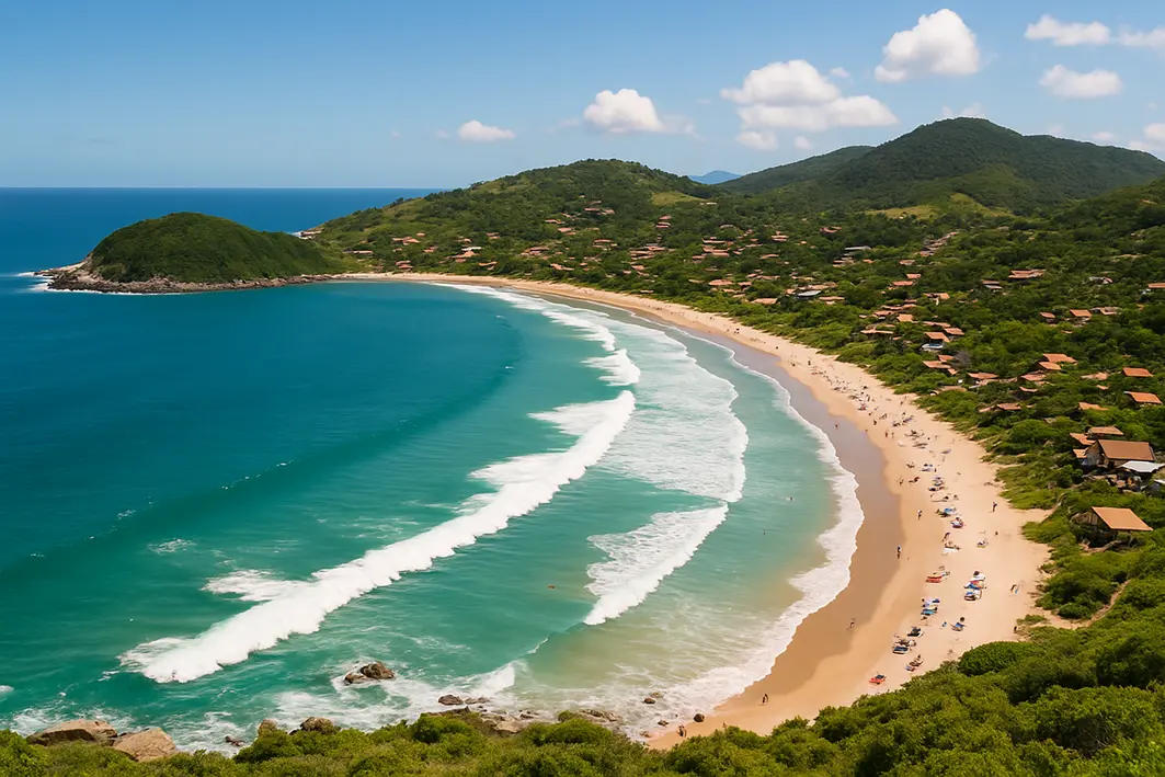 praia da rosa pousada surf barcos areia Caminho arenoso com escadaria de madeira levando a pousada na Praia da Rosa e prancha de surf encostada